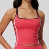 SPARK Women’s Color-Block Crossover Backless Workout Tank Top ZC2578