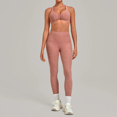 SPARK Ruched Sports Bra & High-Waisted Workout Set TF9291