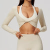 Spark Women's Long Sleeve Cropped Yoga Top ZC5529