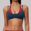 SPARK Women’s Color Block Fake Two-Piece Yoga Bra ZC2585