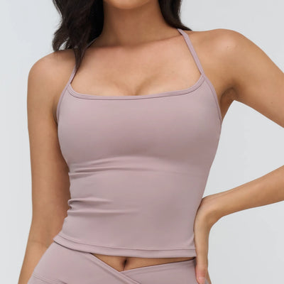 SPARKHalter Neck Yoga Tank Top with Racerback ZC4518