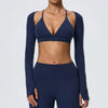 SPARK Women's Long-Sleeve Crop Yoga Shrug YEL62540
