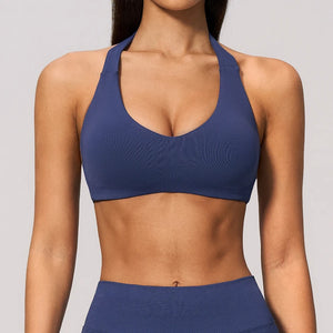 SPARK Women's Seamless Lycra Halter-Neck Sports Bra ZC4535