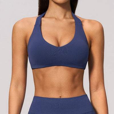 SPARK Women's Seamless Lycra Halter-Neck Sports Bra ZC4535