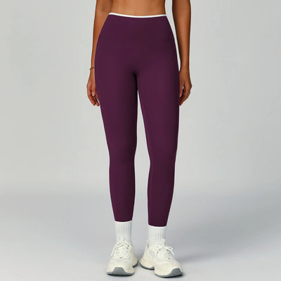 SPARK Women's High Waist Yoga Pants with Color Block ZC9238