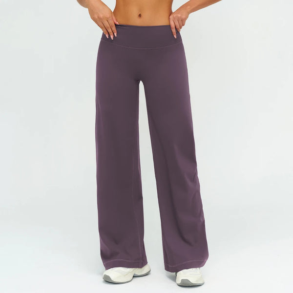 SPARK Brushed Slim-Fit Wide Leg Pants For Women ZC5529