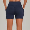 SPARK Women's Tummy Control High-Waisted Yoga Shorts with Pockets TF2116