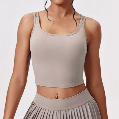 SPARK Beautiful Back Double Shoulder Straps Top CY5227