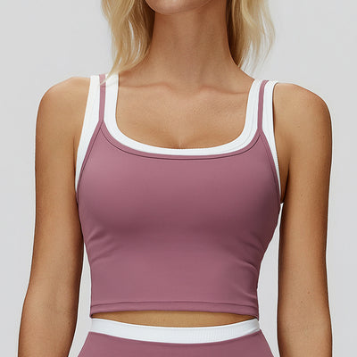 SPARK Two-piece Split Yoga Tank Top For Women ZC3129