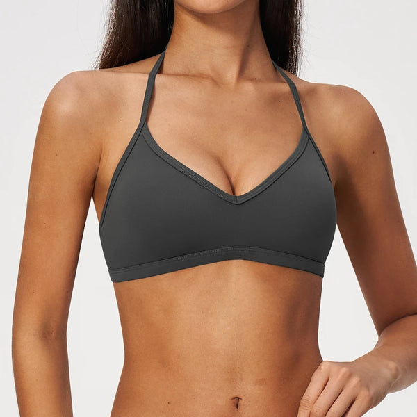 SPARK Women’s Sexy V-neck Halter Yoga Fitness Bra ZC9666