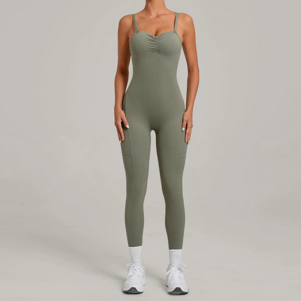 SPARK Women’s Versatile Yoga Jumpsuit with Side Pockets TF80663