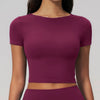 SPARK Women's Buttery-Soft Brushed Athletic Yoga Short Sleeve Top ZC2551