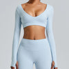 SPARK Women's Sexy V Neck Yoga Fitness Crop Top YJ0217