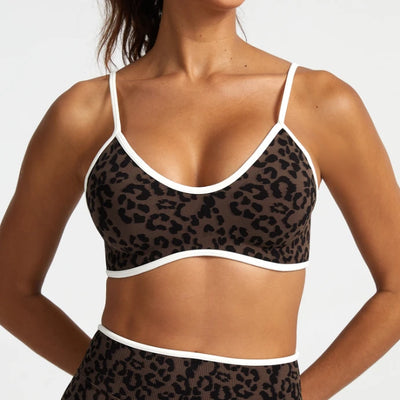 SPARK Seamless Leopard-print Yoga Fitness Bra RXW3006-2