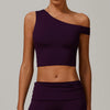 SPARK Recycled One Shoulder Crop Tank Top ZC9207