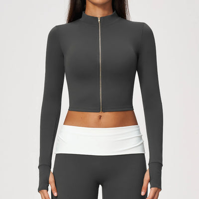 SPARK Women’s Cropped Style Yoga Fitness Jacket ZC9666