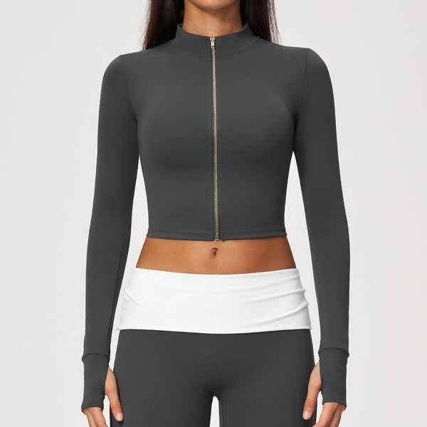 SPARK Women’s Cropped Style Yoga Fitness Jacket ZC9666