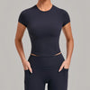 SPARK Women's Summer Fitted Short-Sleeve Yoga T-Shirt QS1369