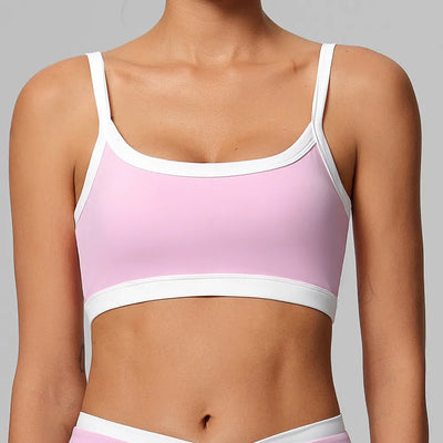 SPARK Women's Naked-Feel Contrast Color Yoga Bra CT2190