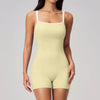 SPARK Women's Square Neck Backless Yoga Fitness Bodysuit ZC2134-2