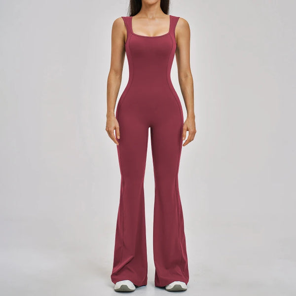 SPARK Beautiful Back Yoga Flared Jumpsuit For Women ZC2546