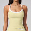SPARK Color-blocked Bare-feel Yoga Fitness Tank Top ZC2134