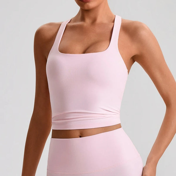 SPARK Women’s Square Neck Racerback Yoga Fitness Tank Top LQ2208