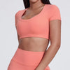 SPARK Soft Crew Neck Yoga Crop Top LQ4093