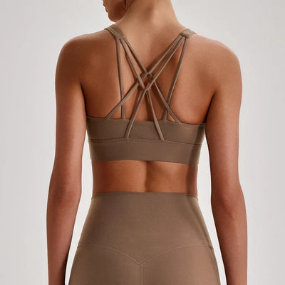SPARK Women’s Crisscross Back Breathable Yoga Bra LQ4135