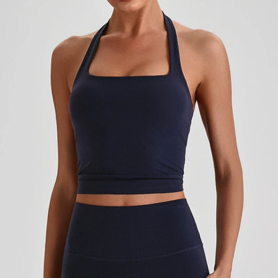 SPARK Women's Naked-Feel Halter Backless Yoga Tank Top LQ4150