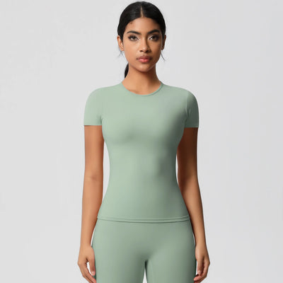 SPARK Normal Slim Yoga Short Sleeve Top LR7103