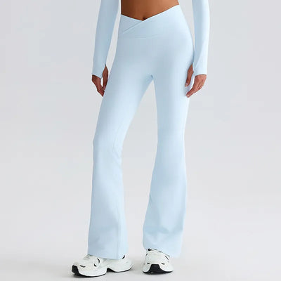 SPARK V Cut Waist Yoga Flared Pants LQ8007