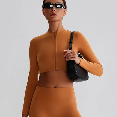 SPARK Fitness Cropped Long Sleeve Jacket LQ8022