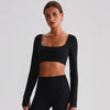 SPARK Recycled Square Neck Yoga Crop Top LQ8026