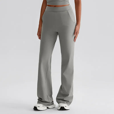 SPARK High Waist Flared Pants with Pockets LQ8027