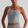 SPARK One-Shoulder Yoga Crop Tank Top LQ8029