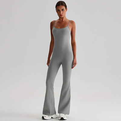 SPARK Spaghetti Straps Yoga Long Jumpsuit LQ8031