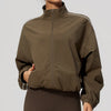 SPARK Women’s Color-Block Stand-Collar Zip-Up Jacket ZC3616-1