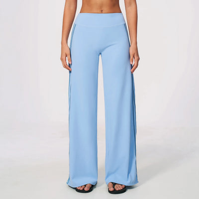 SPARK Women's Contrast Color Wide Leg Yoga Pants ZC3588