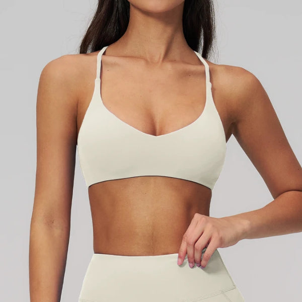 SPARK Cross-Back Spaghetti Straps Yoga Fitness Bra ZC3091-2