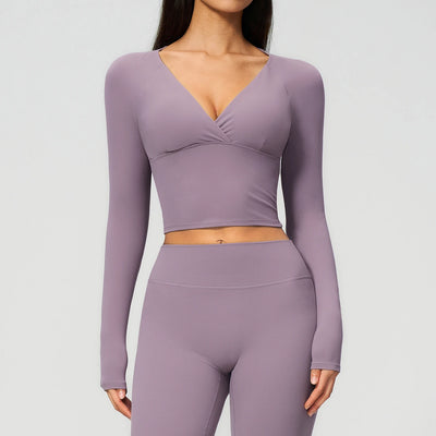 SPARK Women's Slim-Fit Long-Sleeve Yoga Top ZC4208