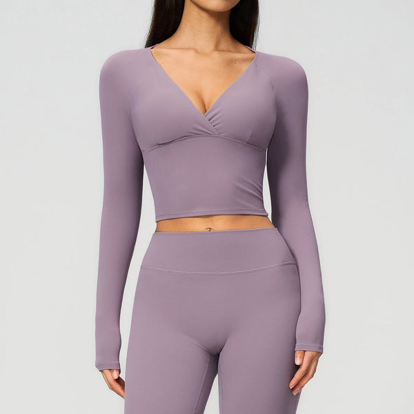SPARK Women's Slim-Fit Long-Sleeve Yoga Top ZC4208