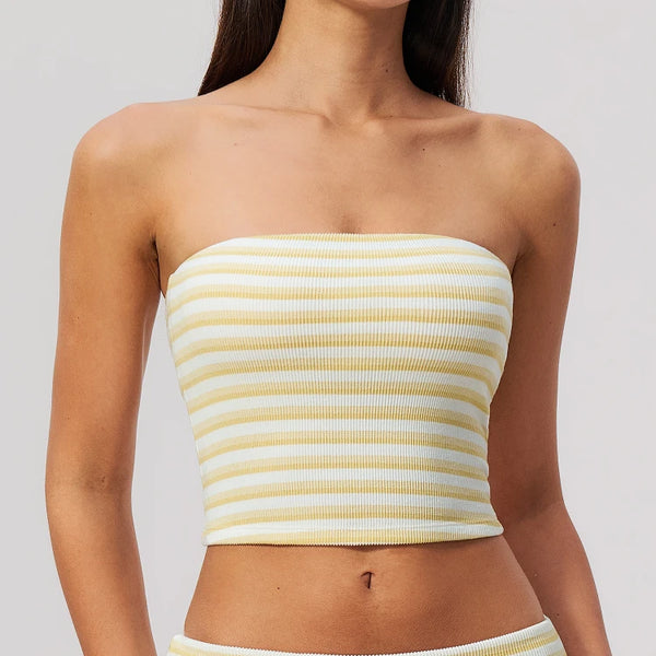 SPARK Women's New Striped Yoga Fitness Tube Top ZC4556