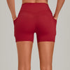 SPARK Women's Tummy Control High-Waisted Yoga Shorts with Pockets TF2116