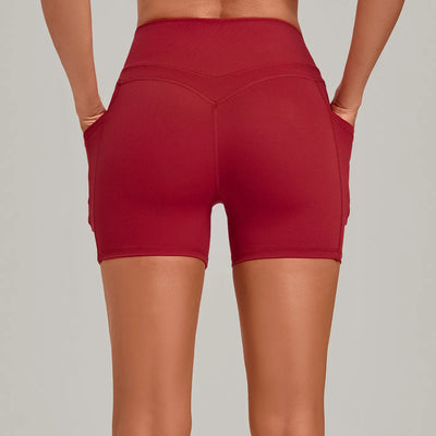 SPARK Women's Tummy Control High-Waisted Yoga Shorts with Pockets TF2116