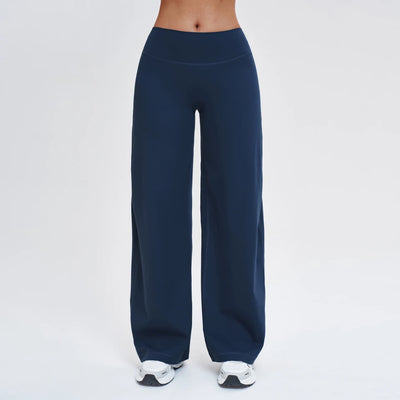 SPARK Brushed Slim-Fit Wide Leg Pants For Women ZC5529