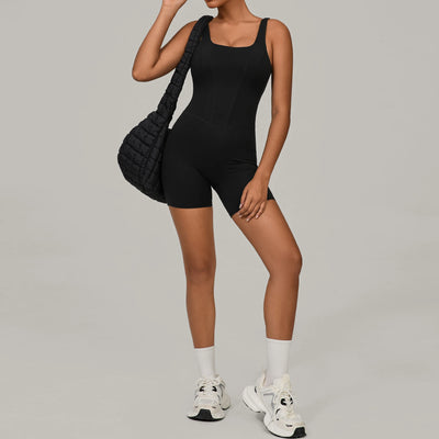SPARK Quick-dry One-piece Workout Bodysuit with Adjustable Straps TF1410