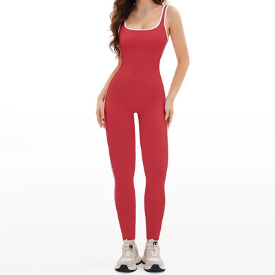 SPARK Naked Feel Yoga Bodysuit with Contrast Square Neck ZC9528