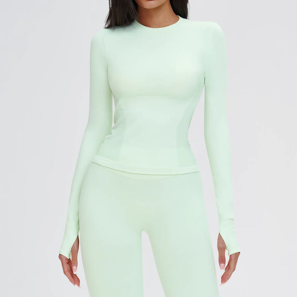 SPARK Seamless Crew Neck Yoga Long Sleeve Top ZC5081