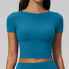 SPARK Women's Buttery-Soft Brushed Athletic Yoga Short Sleeve Top ZC2551